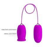 Trứng rung hút 2 đầu silicon có lưỡi liếm dài 73mm