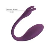 Trứng rung silicon tai thỏ điều khiển xa dài 10m sạc điện