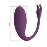 Trứng rung silicon tai thỏ điều khiển xa dài 10m sạc điện