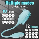 Trứng rung silicon 2 đầu có 10 chế độ hút dài 31cm