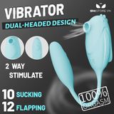 Trứng rung silicon 2 đầu có 10 chế độ hút dài 31cm