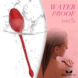Trứng rung 2 đầu hình hoa hồng điều khiển mini dài 19cm