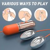 Trứng rung silicon 2 đầu có 9 tần số sạc điện chống nước