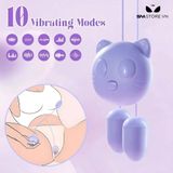 Trứng rung 2 đầu mini 10 chế độ con mèo kích thích 3 điểm
