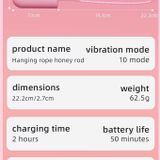 Trứng rung mini silicon có dây đeo gai dài 22.2cm