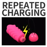 Trứng rung silicon điều khiển từ xa có 10 tần số pin sạc