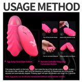 Trứng rung silicon điều khiển từ xa có 10 tần số pin sạc