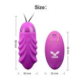 Trứng rung silicon điều khiển từ xa có 10 tần số pin sạc