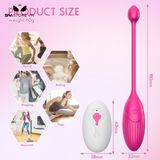 Trứng rung silicon dài 180mm điều khiển từ xa chống nước
