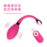 Trứng rung silicon điều khiển từ xa có 10 tần số dài 212mm