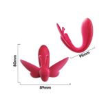 Trứng rung 2 đầu điều khiển từ xa màu đỏ dài 80mm