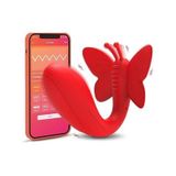 Trứng rung 2 đầu điều khiển từ xa màu đỏ dài 80mm 391486