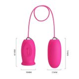 Trứng rung hút 2 đầu silicon có lưỡi liếm dài 73mm 391750