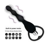 Máy rung hậu môn chuỗi 4 hạt silicon dài 17cm
