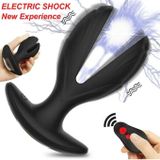 Máy rung hậu môn silicon 2 nhánh có sốc điện dài 10.7cm