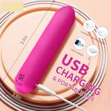 Trứng rung mini silicon điều khiển từ xa dây sạc USB dài 9cm