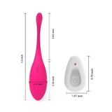 Trứng rung điều khiển từ xa silicon giật điện màu hồng