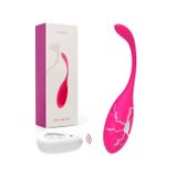 Trứng rung điều khiển từ xa silicon giật điện màu hồng