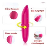 Trứng rung hình thỏi son dài 125mm làm bằng nhựa