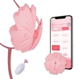 Kẹp núm vú hình bông hoa có 10 chế độ rung điều khiển xa