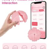 Kẹp núm vú hình bông hoa có 10 chế độ rung điều khiển xa