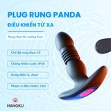 (Có video) Phích cắm hậu môn rung Panda rung thục kết hợp điều khiển từ xa