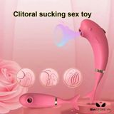 Máy rung hút điểm G silicon sạc điện dài 17.3cm