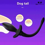 Anal plug đuôi chó dài 219mm điều khiển mini từ xa