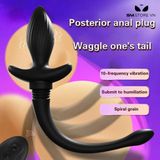 Anal plug đuôi chó dài 219mm điều khiển mini từ xa