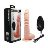 Dương vật giả silicon xoay rung thục dài 22cm sạc dính tường