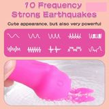 Máy rung tai thỏ silicon mềm có 10 chế độ sạc điện
