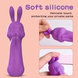 Máy rung tai thỏ silicon mềm có 10 chế độ sạc điện