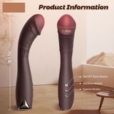 Máy rung 10 tần số đầu dương vật silicon dài 21cm