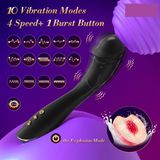 Máy rung 10 tần số đầu dương vật silicon dài 21cm