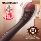 Máy rung 10 tần số đầu dương vật silicon dài 21cm