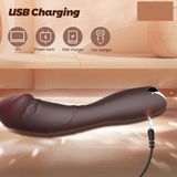 Máy rung 10 tần số đầu dương vật silicon dài 21cm