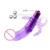 Máy rung đầu dương vật bằng silicon mềm dẻo dài 13.8cm