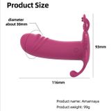 Dương vật giả có 10 chế độ rung đế hình con bướm