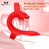 Đồ chơi hậu môn có 10 chế độ rung silicon dẻo dài 230mm 392315