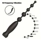 Đồ chơi hậu môn có 10 chế độ rung silicon dẻo dài 230mm