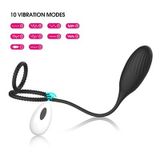 Máy rung nòng nọc có vòng đeo dương vật và 10 tần số