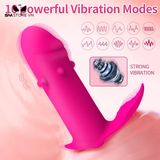 Máy rung có 10 chế độ hình dương vật silicon điều khiển APP mới