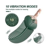 Máy rung xanh ngụy trang lông vũ có 10 chế độ dài 18.8cm