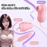 (Có video) Trứng rung hút 3 đầu Sweet Pea lưỡi kết hợp hút đa dụng