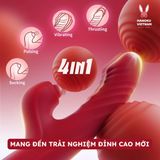 (Có video) Dương vật giả rung thục hút có nhánh Daphne phiên bản nâng cấp