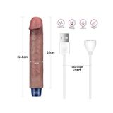 Dương vật giả silicon với 7 tần số rung và 3 chế độ dài 228mm