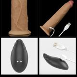 Dương vật giả silicon với 10 chế độ rung và ngoáy dài 205mm