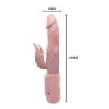 Dương vật giả silicon có nhánh phụ tỏa nhiệt và chống nước