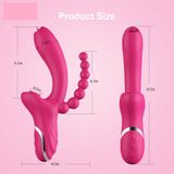 Dương vật giả silicon rung hút có lưỡi liếm dài 230mm