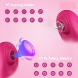 Dương vật giả silicon rung hút có lưỡi liếm dài 230mm